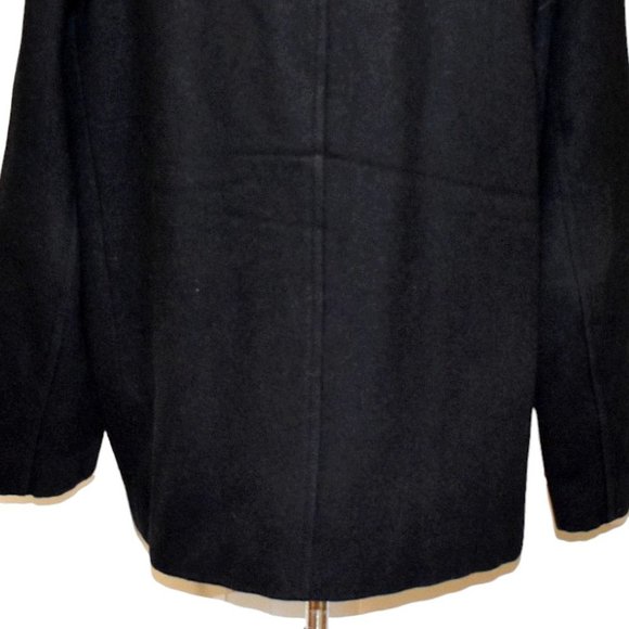 Calvin Klein Black Wool-blend Zip-up/Snap Over Coat - Picture 7 of 12